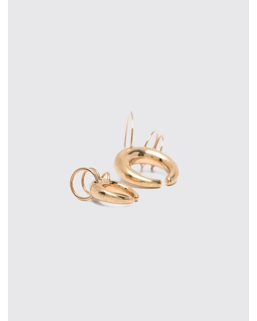 Panconesi White Set Of 2 Chromed Brass Ear Cuffs