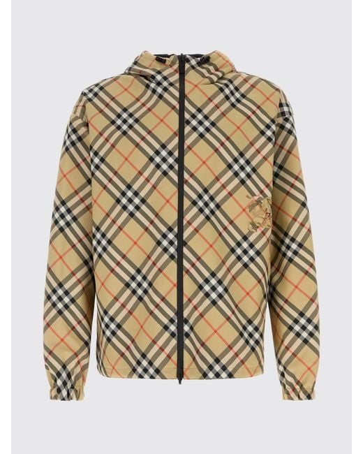 Burberry Multicolor Check Polyester Hooded Jacket for men