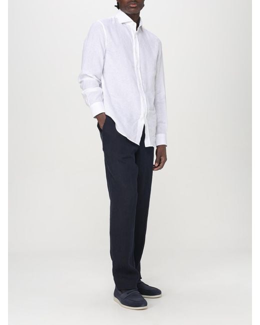 Camicia Basic di Brunello Cucinelli in White da Uomo