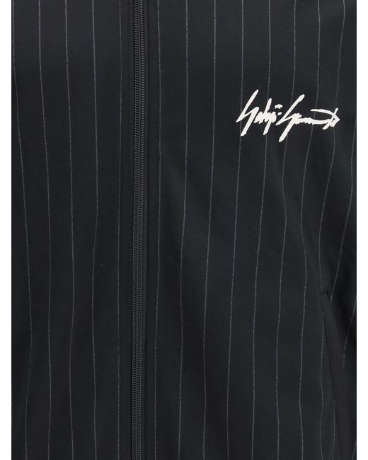 Y-3 Blue Striped Polyester Sweatshirt With Logo for men