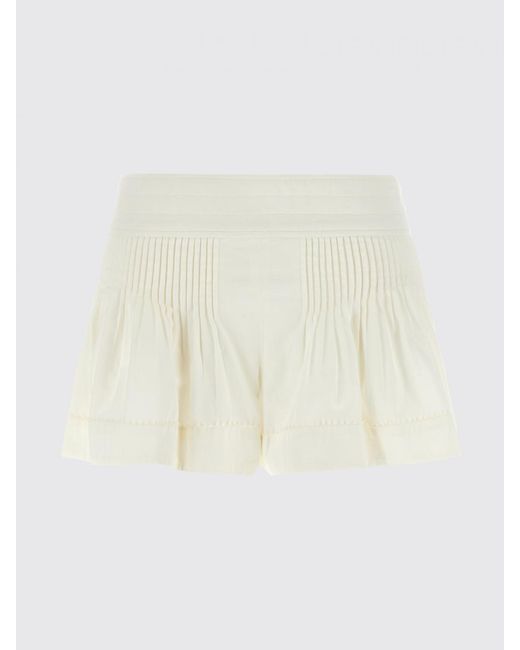 Isabel Marant White Cybila Cotton Shorts
