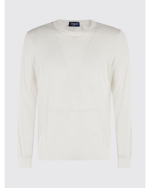 Drumohr White Cotton Polo Shirt for men
