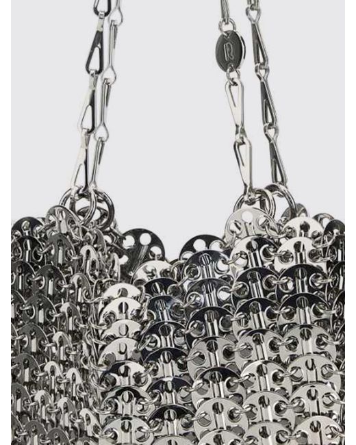 Rabanne White 1969 Knitted Brass Bag