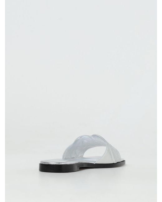 Alexander McQueen White Flat Sandals