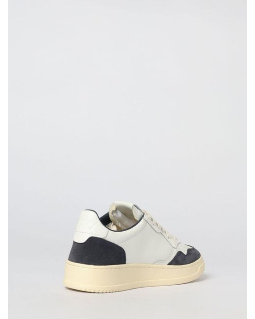 Autry White Medalist Low Leather Sneakers for men