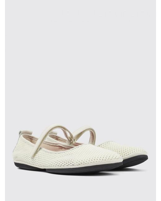 Camper White Ballet Flats