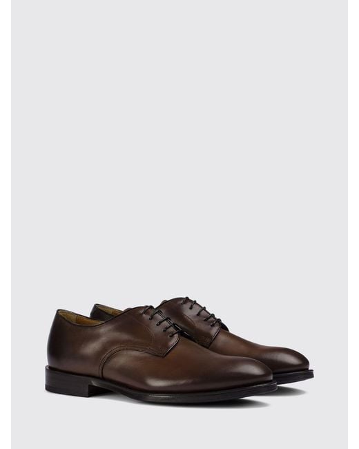 Doucal's White Brogue Shoes for men