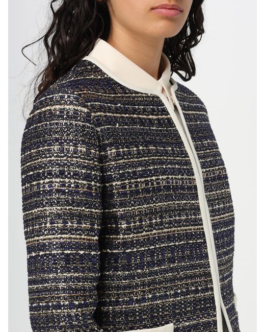 Valentino Black Tweed Party Crewneck Long-Sleeved Jacket