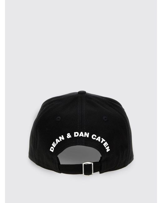 Cappello in cotone con logo di DSquared² in Black da Uomo