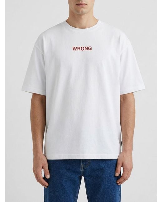 Aspesi White Cotton Crew Neck T-Shirt With Slogan for men