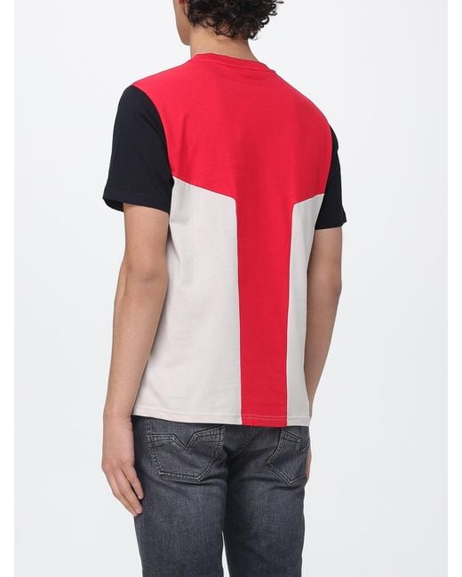 Gcds Red Cotton T-Shirt With Logo for men