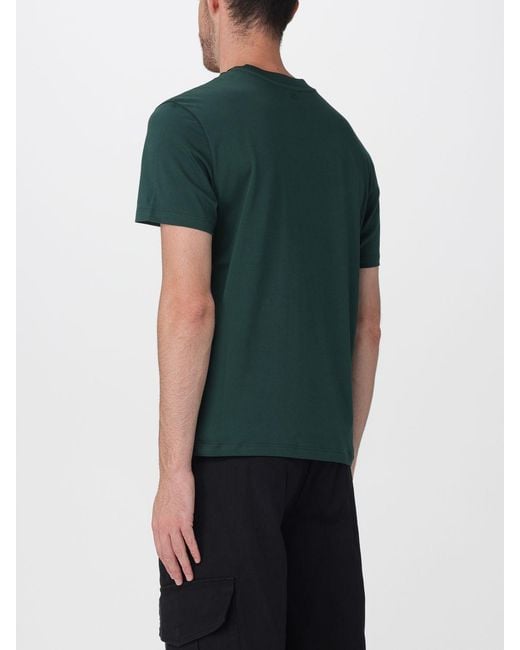 AMI Green Crewneck Cotton T-Shirt With Embroidered Ami De Coeur Logo And Dropped Shoulders for men