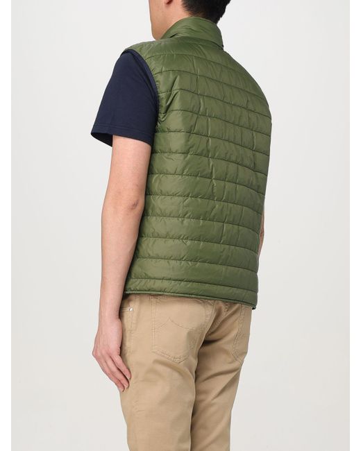 Fay Green Quilted Nylon Vest for men