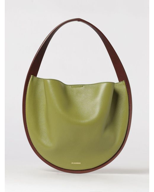 Jil Sander Green Pivot Leather Bag