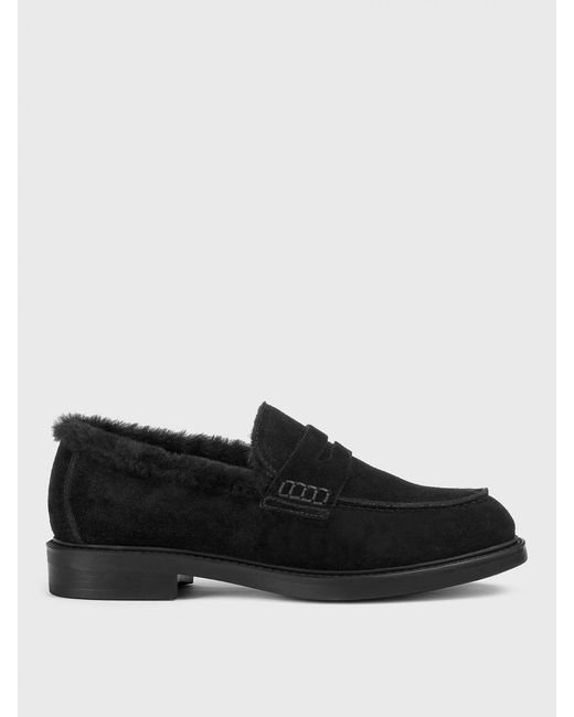 Doucal's Black Suede Loafers