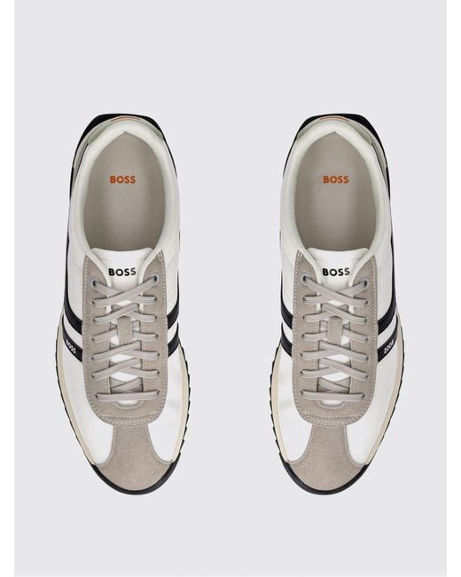 Boss White Zayn Nylon And Polyester Sneakers for men
