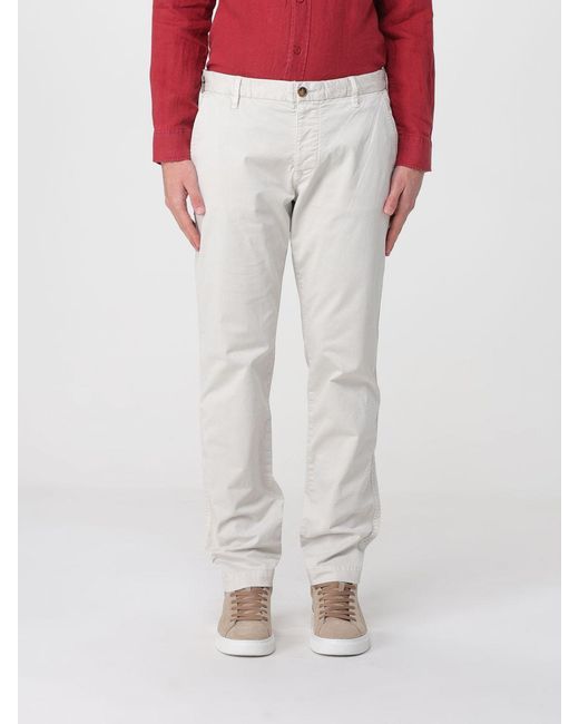 Blauer Gray Stretch Cotton Chino Trousers for men