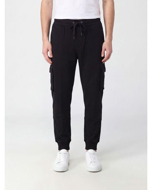 Moose Knuckles Blue Cotton Cargo Jogging Trousers With Drawstring for men