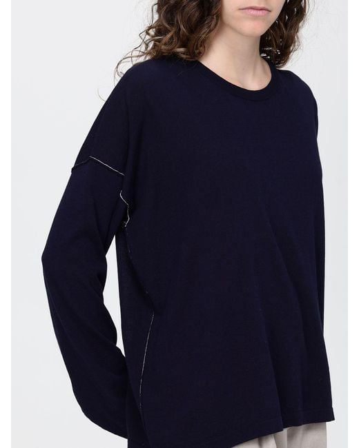 Roberto Collina Blue Basic Cotton Crew-Neck Knit
