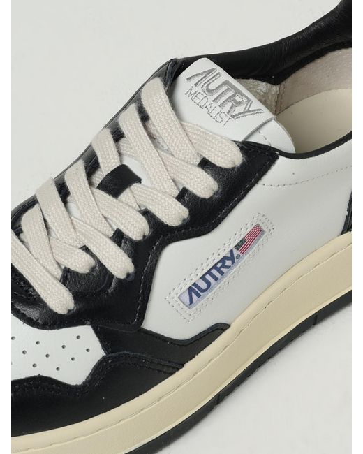 Autry White Medalist Leather Sneakers