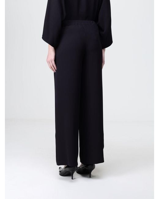 Hanita Black Jersey Trousers With Draped Panel