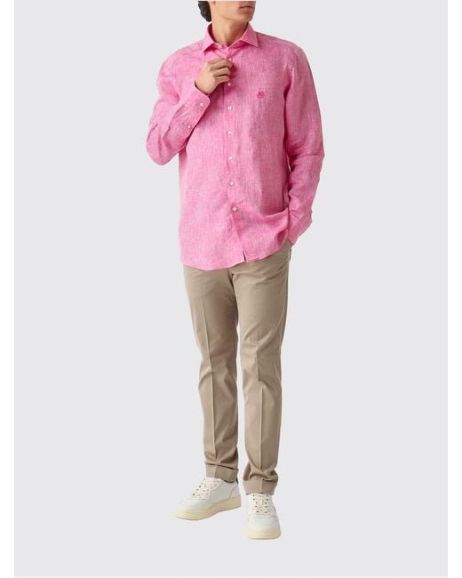 Etro Pink Linen Shirt for men
