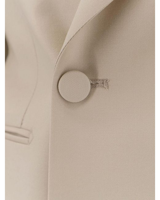Tagliatore Natural Double-Breasted Virgin Wool Blazer for men