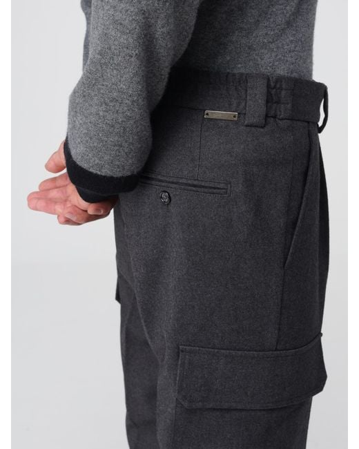 Paolo Pecora Black Trousers for men