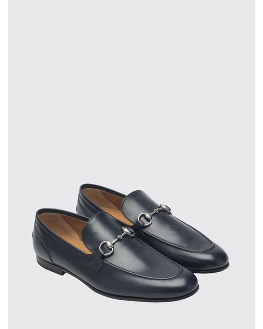Gucci White Jordaan Leather Loafers for men
