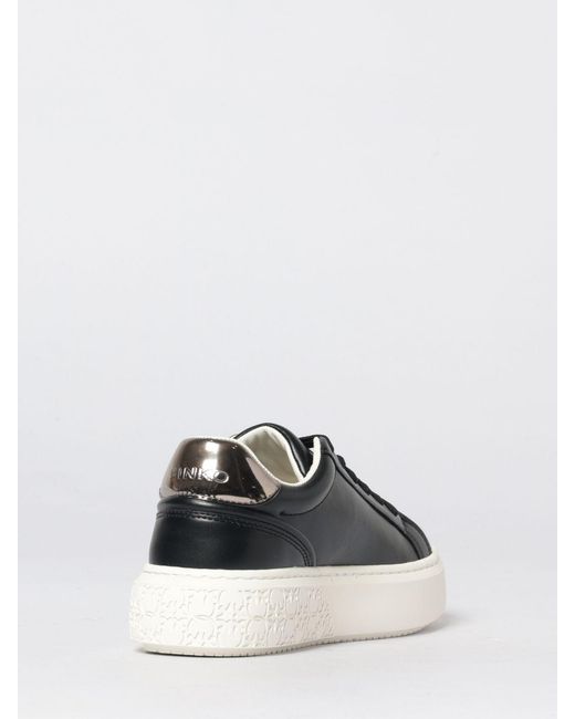 Pinko White Yoko 06 Leather Sneakers
