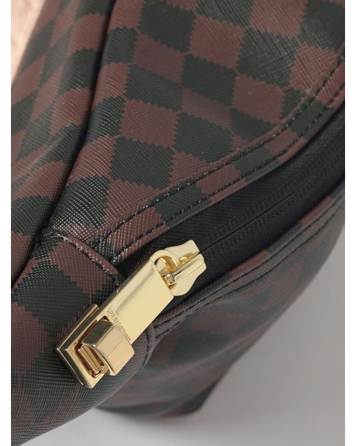 Sprayground White Checkered Belt Bag for men