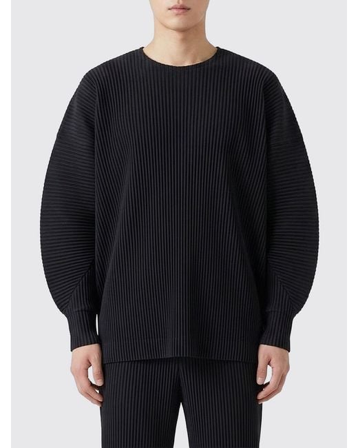 Homme Plissé Issey Miyake Blue Pleated Polyester T-Shirt for men
