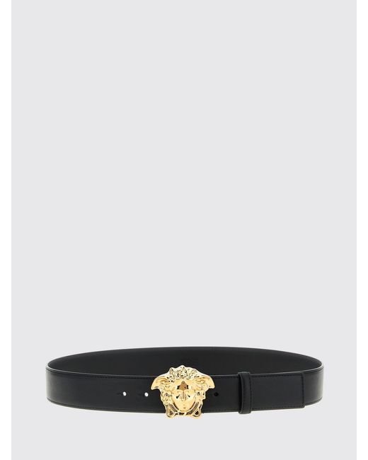 Versace White Medusa Leather Belt for men