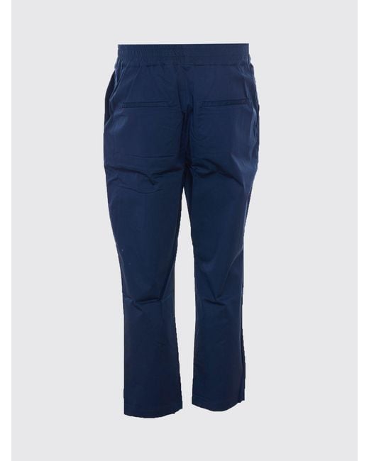 FAMILY FIRST Blue Stretch Cotton Jogging Trousers for men