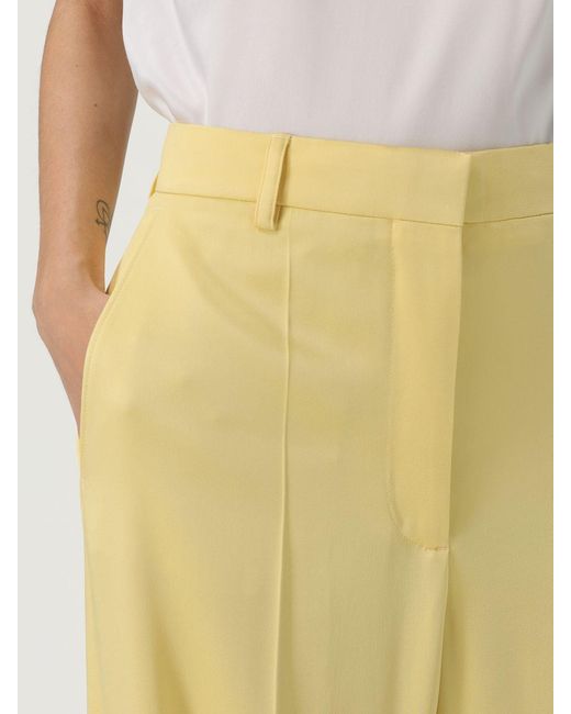Stella McCartney Yellow Elegant High-Waisted Trousers For A Sophisticated Look