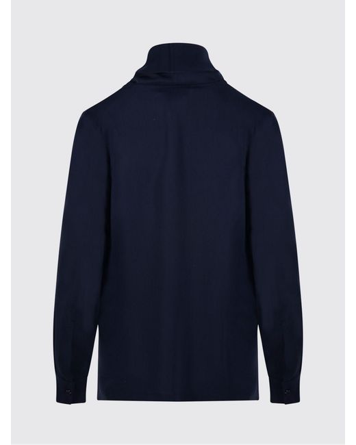 Max Mara Blue Badia Silk Blouse