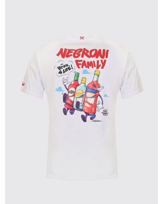 Mc2 Saint Barth White Printed Cotton T-Shirt for men