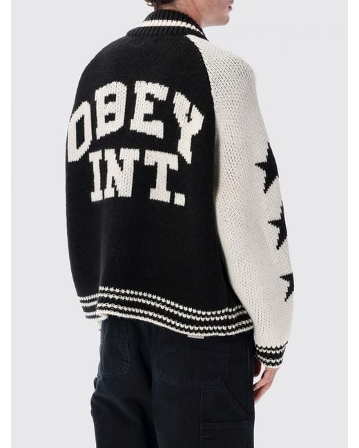Obey Black Jumper for men