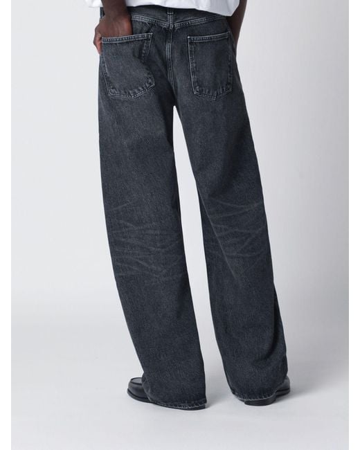 Agolde Blue Cotton Wide-Leg Jeans for men