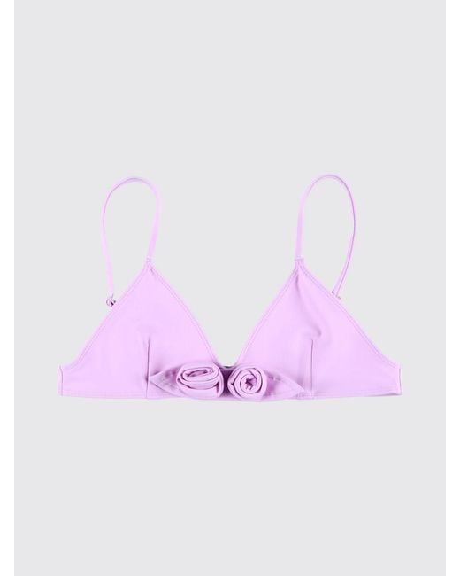 Top De Bikini De Poliamida Coperni de color Pink