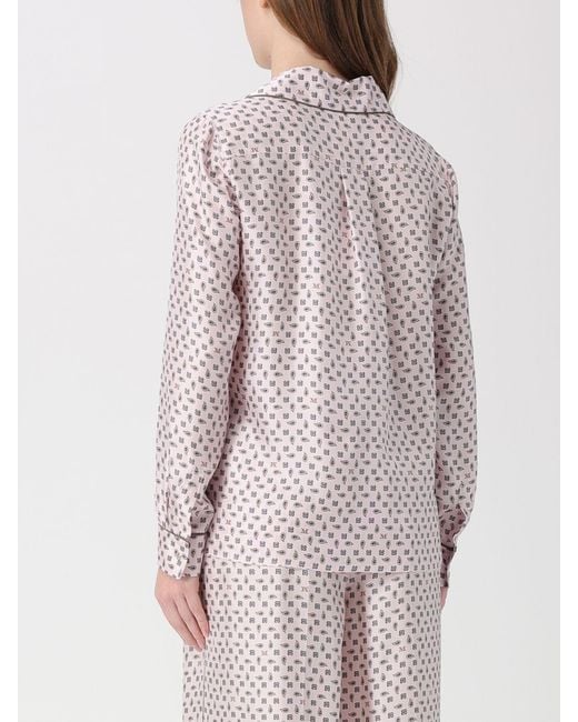 Max Mara White Disco Printed Silk Shirt