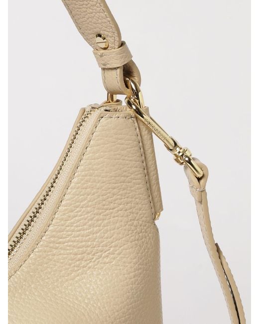 Coccinelle Natural Rebekka Medium Hammered Leather Bag
