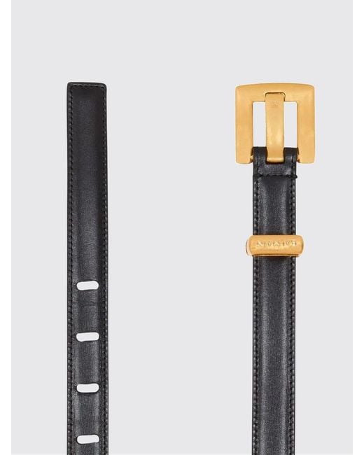 Balmain White Anthem Leather Belt