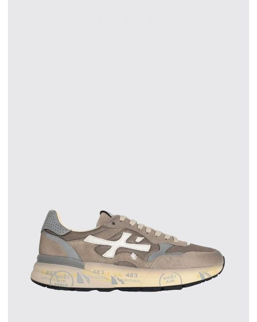 Premiata White Mick Suede And Nylon Sneakers for men