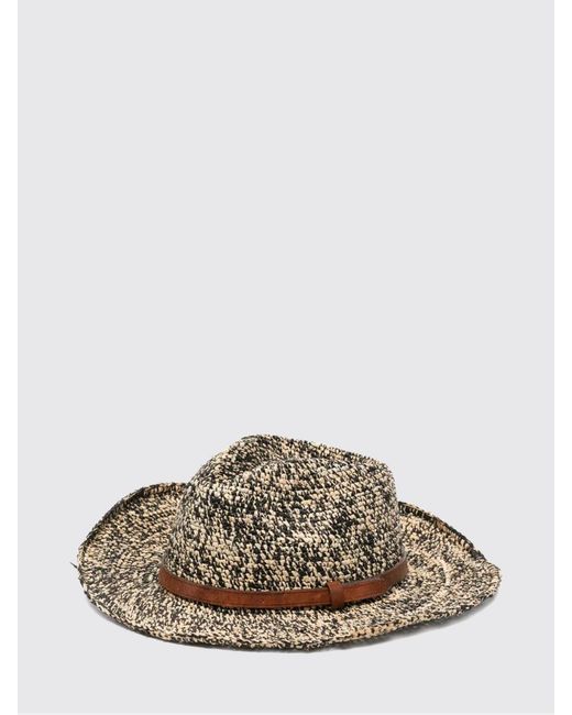 IBELIV Brown Crocheted Raffia Ento Hat