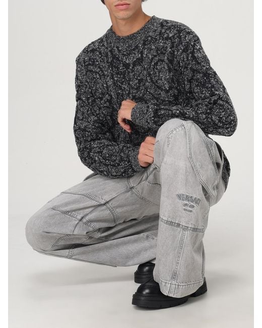 Versace Gray Jumper for men