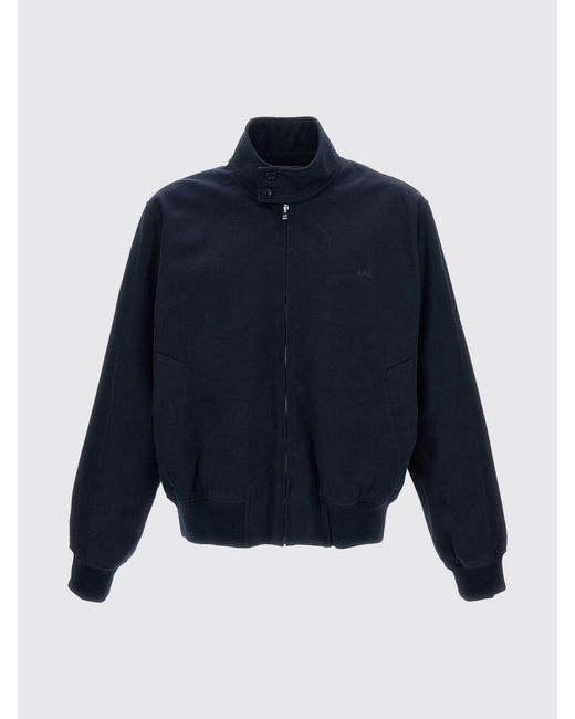A.P.C. Blue Cotton Bomber Jacket for men
