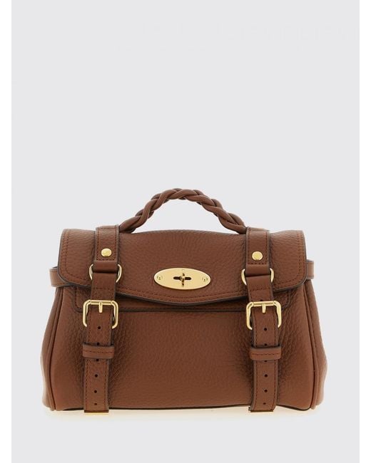 Mulberry Brown Alexa Mini Hammered Leather Bag