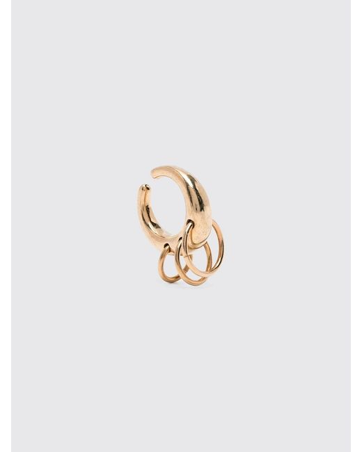 Panconesi White Set Of 2 Chromed Brass Ear Cuffs