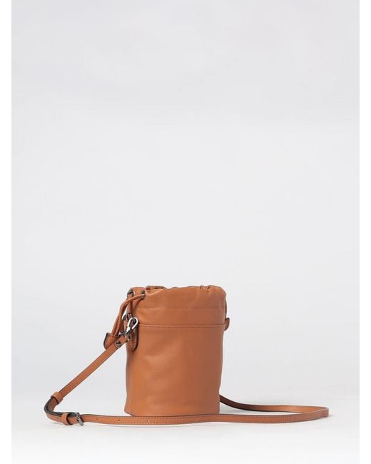 Longchamp Brown Le Pliage Xtra Mini Cowhide Leather Bucket Bag